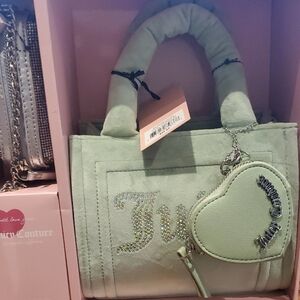 Juicy Couture Green Tote with Structured Design and Versatile Straps